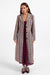 Sage the Label - Flower Bed Plaid Coat - Grey Wine Multi - Front