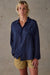 McTavish - Aloe Vera Long Sleeve Shirt - Dark Blue - Front