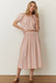 Marine Layer - Bea Seersucker Midi Skirt - Sunset Stripe - Front