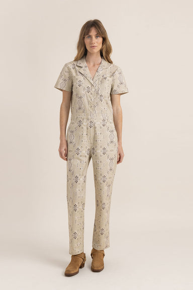 Roark - Layover SS Jumpsuit - Stone - Front