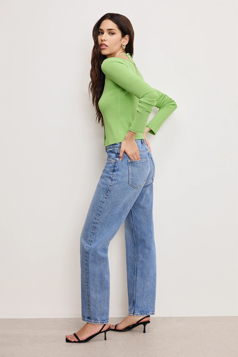 Good American - Good Standard Straight Jeans - Indigo - Side
