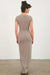 Double Zero - Jersey SS Bodycon Maxi Dress - Ash - Back