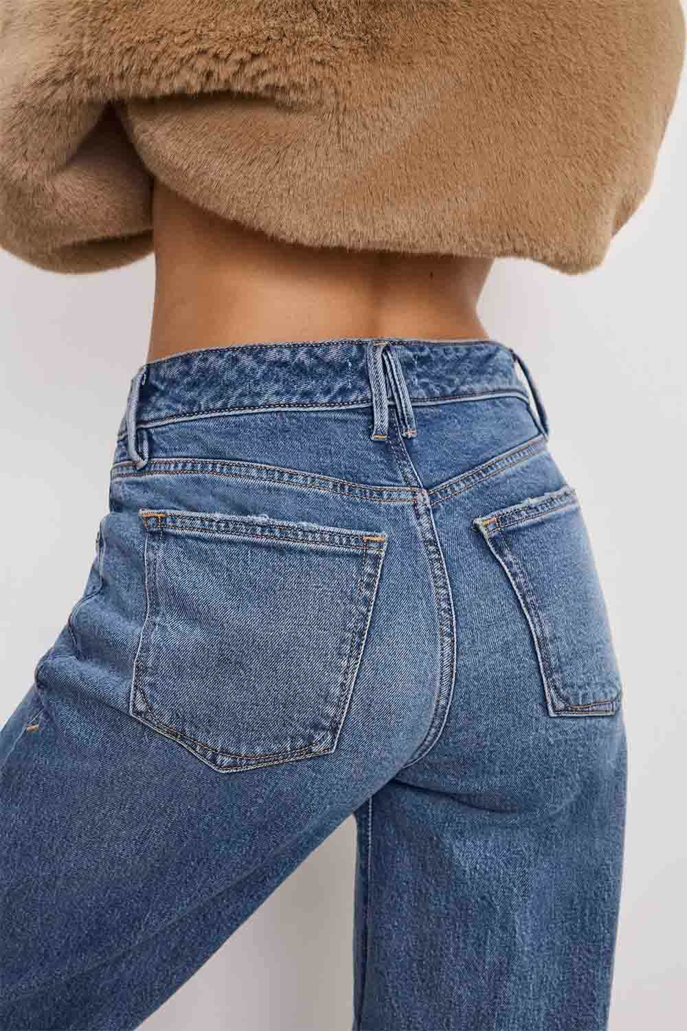 Good American - Good Ease Relaxed Jeans - Indigo - Back Detail