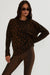 Beach Riot - Callie Sweater - Caramel Leopard - Front