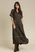 Sendero - La Dahlia Dress - Black Floral - Front