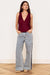 Mink Pink - Lumiere Bias Top - Wine - Front