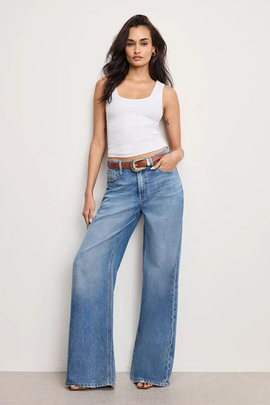 Good American - Weightless Good Standard Ease Jeans - Indigo - Front