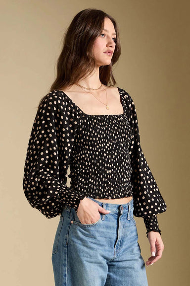 Saltwater Luxe Petra Top in Midnight — Quarter view
