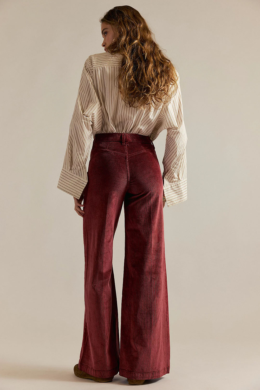 Free People - Kellee High Rise Palazzo - Brick Wall - Back