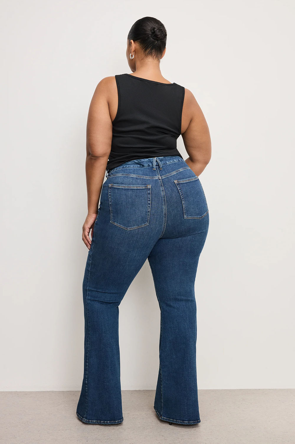 Good American - Good Legs Flare Jeans - Blue - Back
