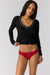 Free People - Sleigh All Day Scrunch Undie - Luxe Red - Front