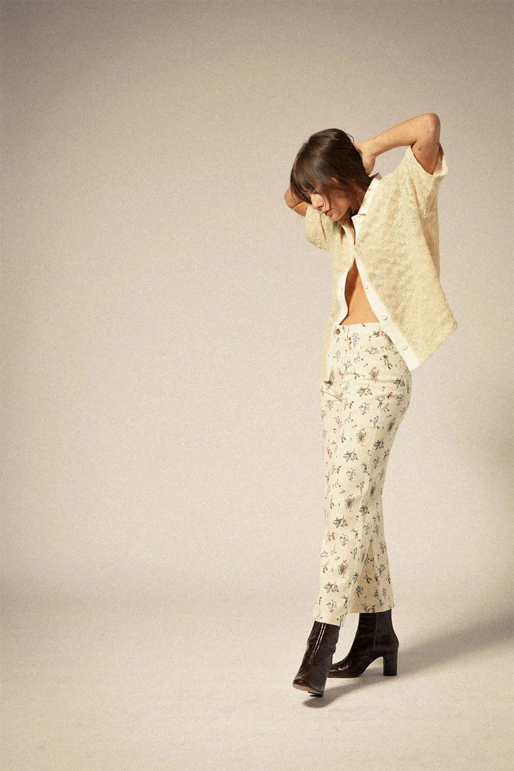 Brixton - Margo Cropped 5 Pocket Pant - Whitecap - Side