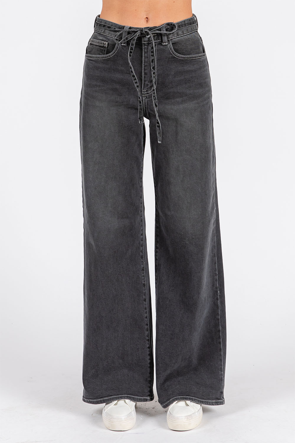 Letter to Juliet - High Rise Slouchy Jean - Shadow - Front 