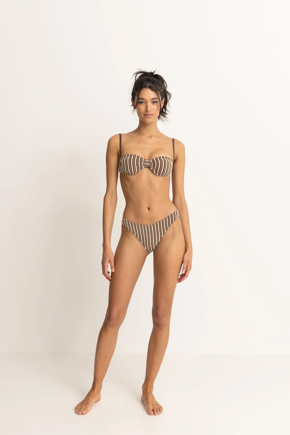 Rhythm - Terry Sands Stripe Underwire Top - Cocoa