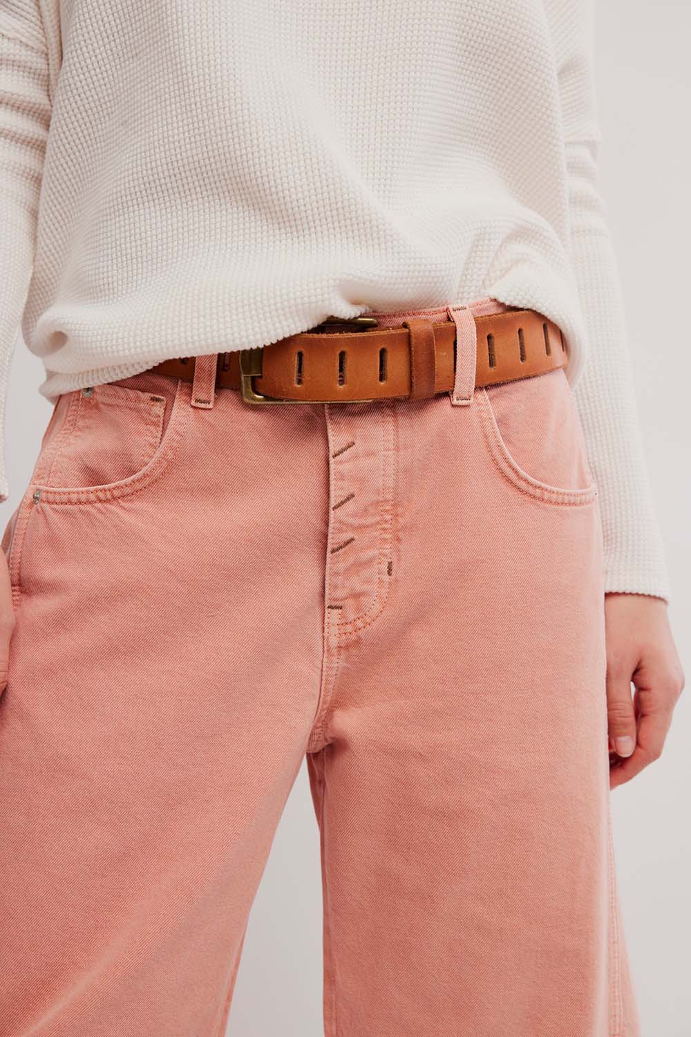 Free People - Good Luck Mid Rise Barrel - Desert Petal - Detail