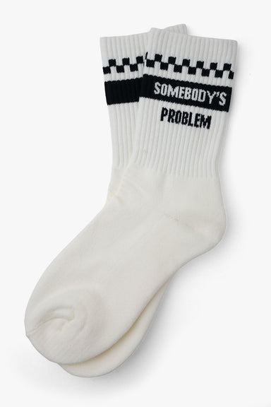 Pearl of the West Somebodys Problem Sock — Flatlay view