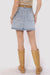 Sadie & Sage - MOST LIKELY EMBROIDERED DENIM SKIRT - Mid Wash Blue - Back