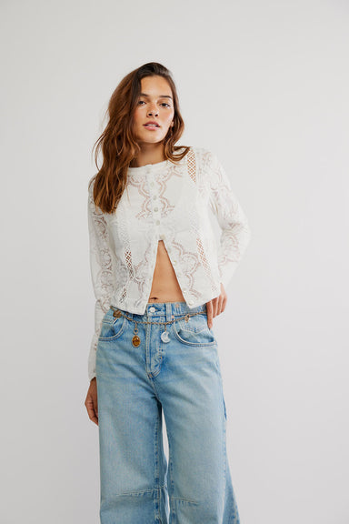 Free People - Jae Knit LS Top - Sugar Swizzle - Front
