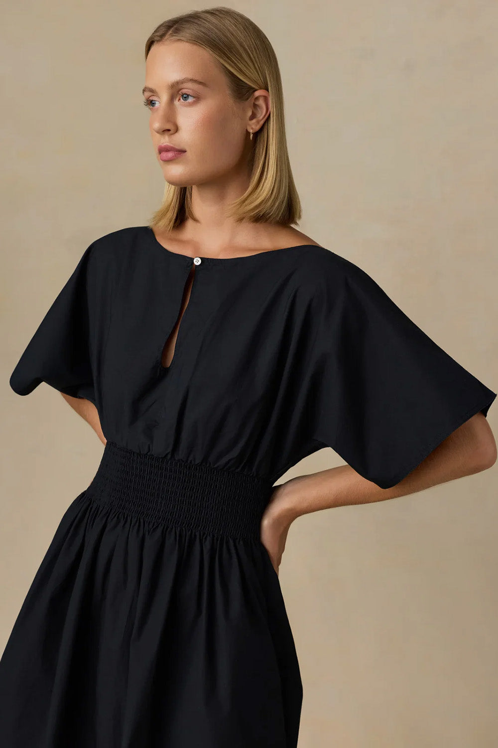 faherty-elia-mini-smocked-dress-black-profile