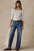 Faherty Featherweight Freestyle Turtleneck in Egret — Full-body view
