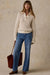 Faherty Heirloom Cotton Sweater Polo in Cream — Full-body view