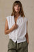 Faherty Heirloom Dobby Lucia Top in White — Front view