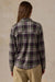Faherty Legend Sweater Overshirt in Sugar Hill Plaid — Back view