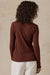 Faherty Paradise Pointelle Cardigan in Chocolate Fondant — Back view