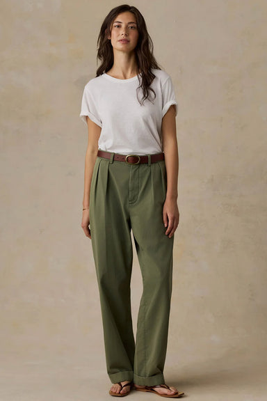 Faherty Seafarer Chino Pant in Clover — Full-body view