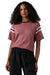 Faherty Sport Jersey Throwback Tee in Nostalgia Rose Varsity — Front view