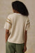 Faherty Sport Jersey Throwback Tee in Summer Sand Varsity — Back view