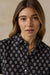Suki Blouse in Eclipse Blossom — Collar detail view