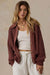 Faherty Sunwashed Lodge Cardigan in Sunwashed Redwood — Front view