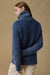 Faherty Sunwashed Oversized Turtleneck in Windcliff Indigo Wash — Back view