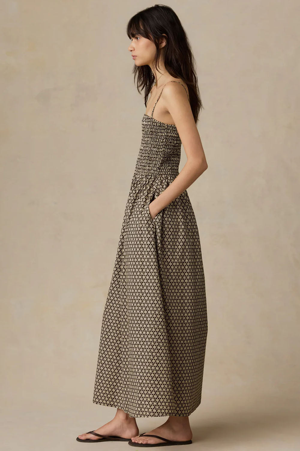 faherty coastal lucia dress bloom trail floral side