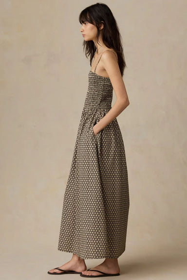 faherty coastal lucia dress bloom trail floral side
