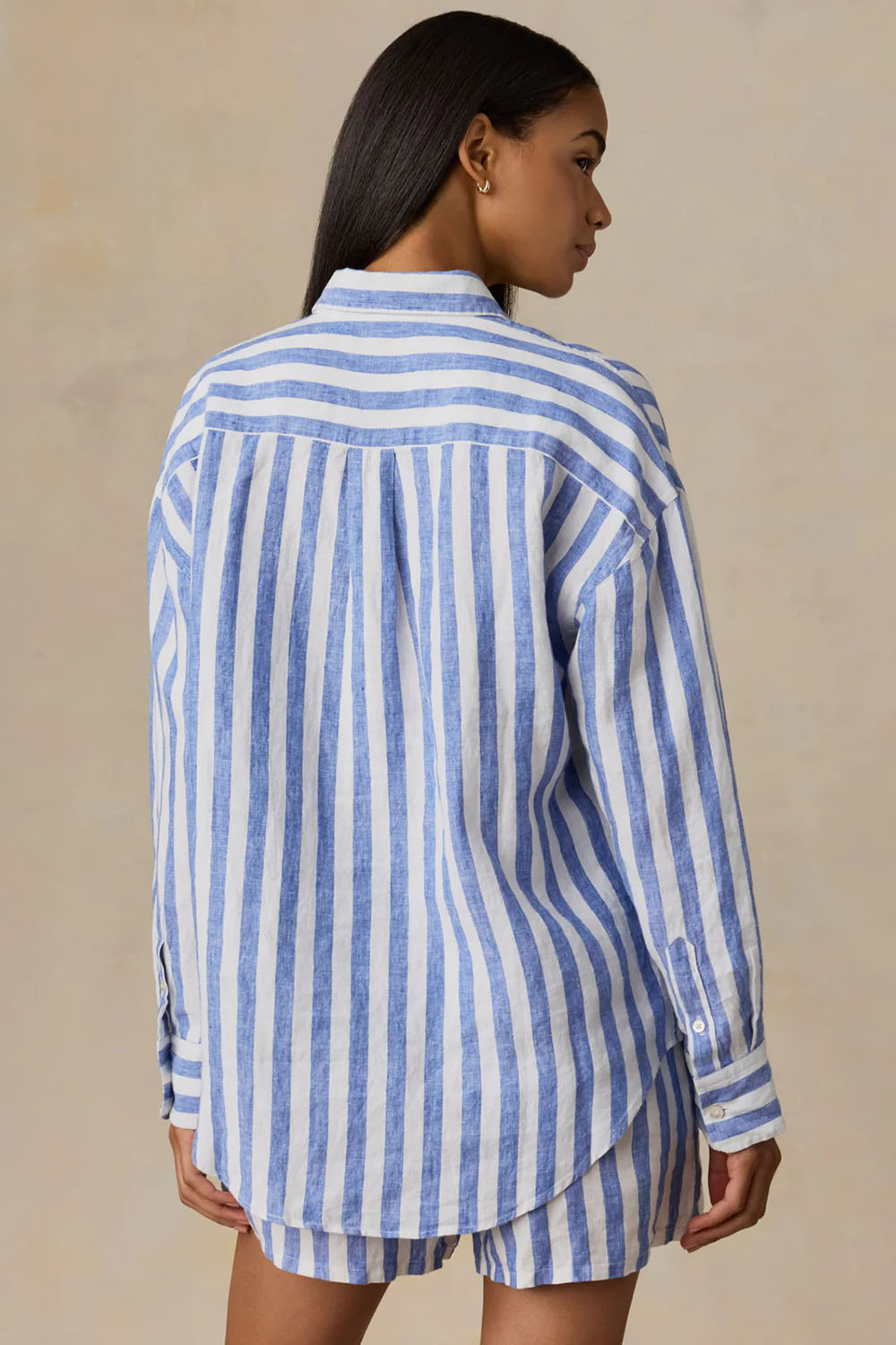 faherty laguna linen relaxed shirt coastal calm stripe back