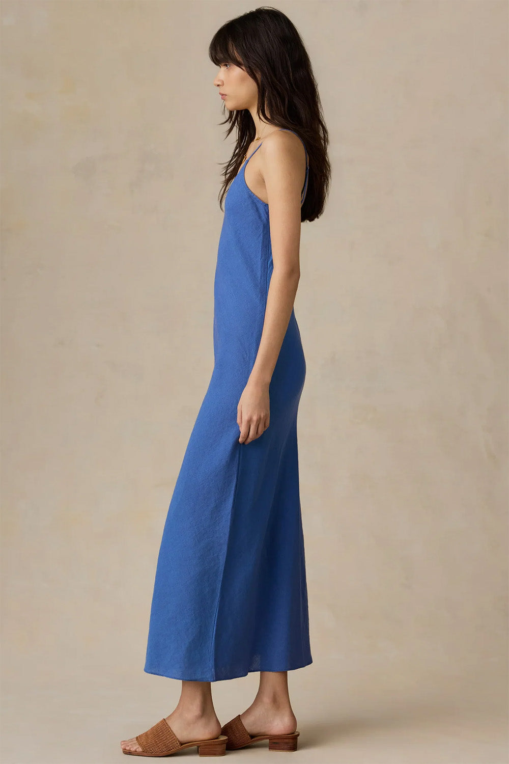 faherty mia slip dress paradise blue side