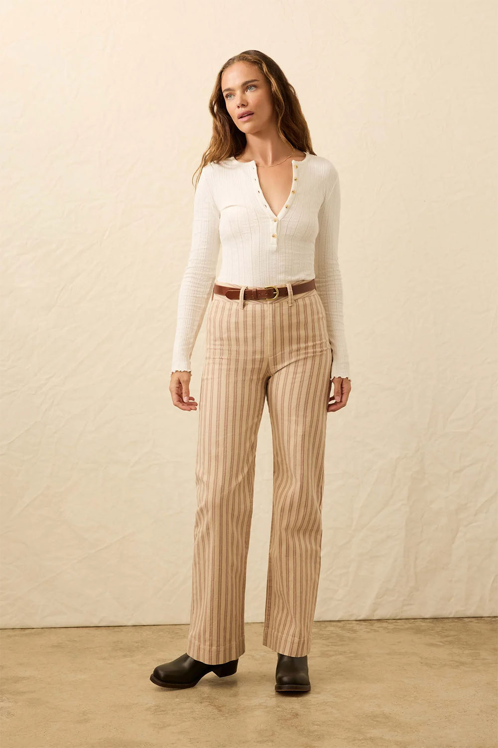 faherty paradise pointelle henley egret 