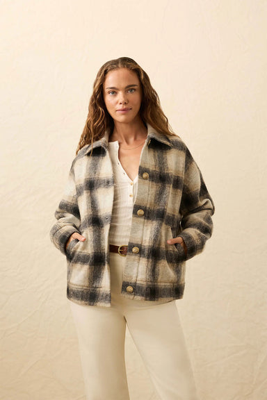 faherty rocky ridge plaid jacket twilight bend front