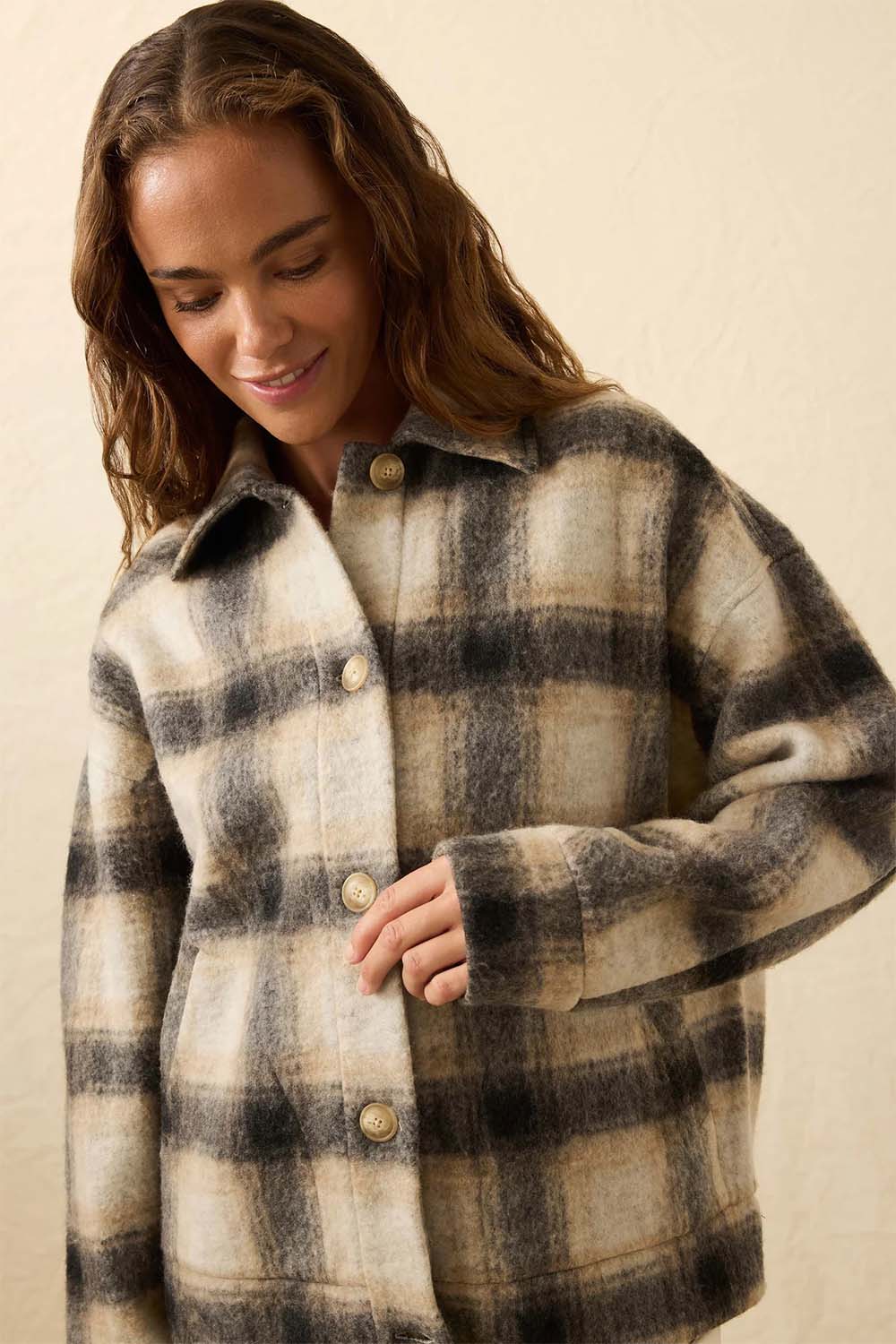faherty rocky ridge plaid jacket twilight bend profile