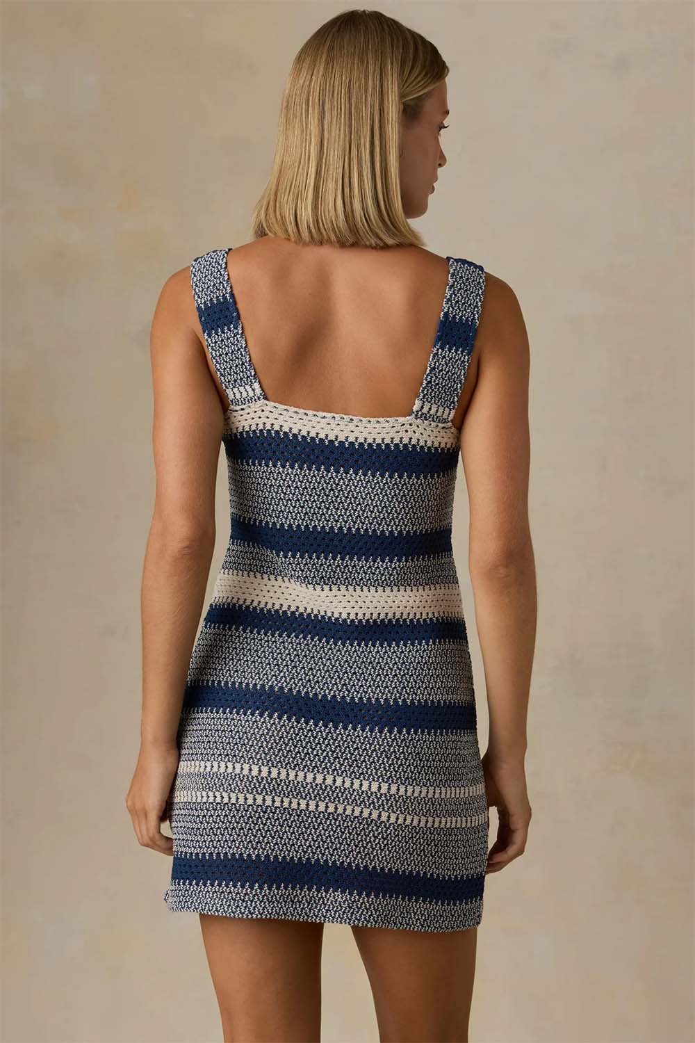 faherty seacoast crochet dress sailor stripe back