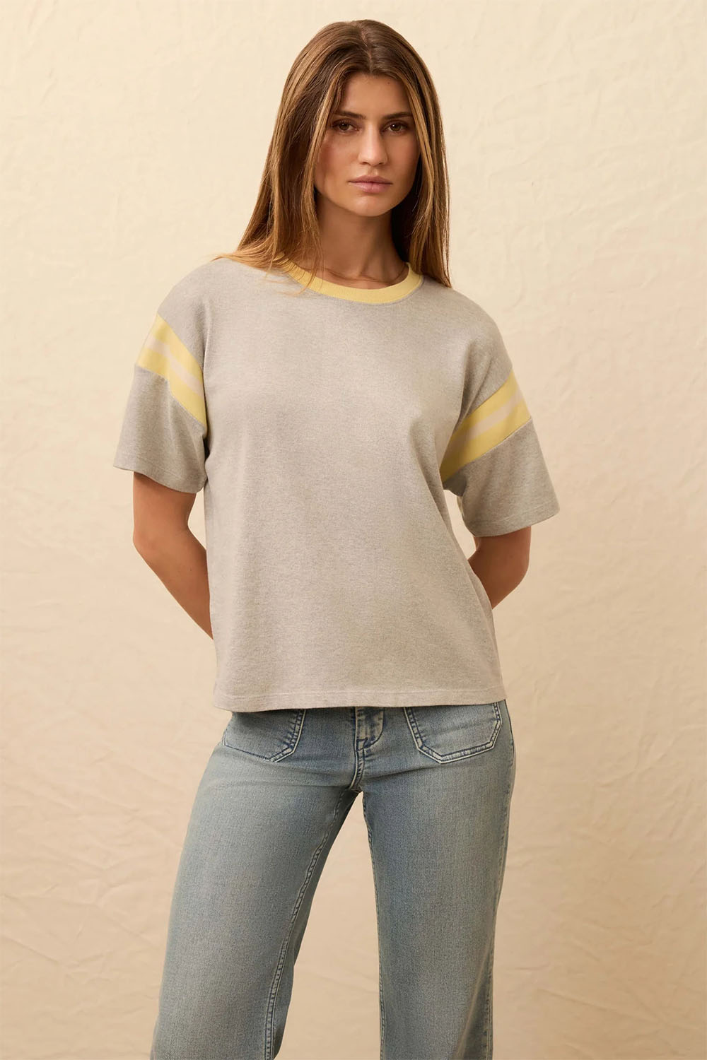 faherty sport jersey throwback tee spring grey varsity front