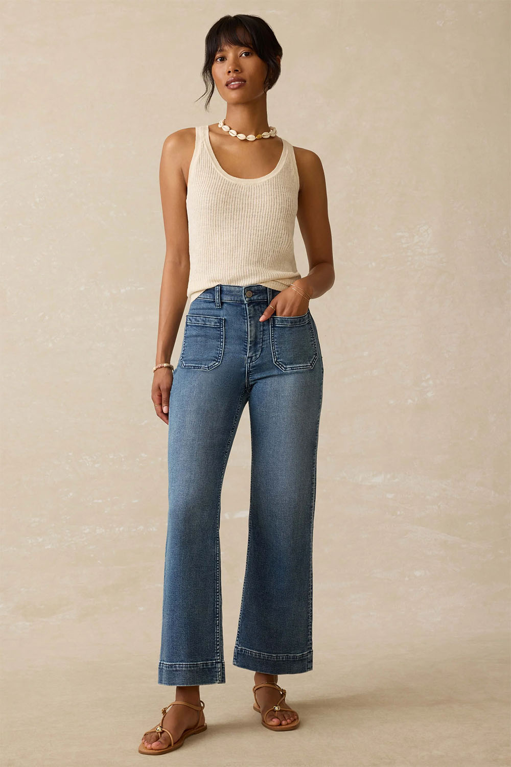 faherty stretch terry ankle pant riveton wash