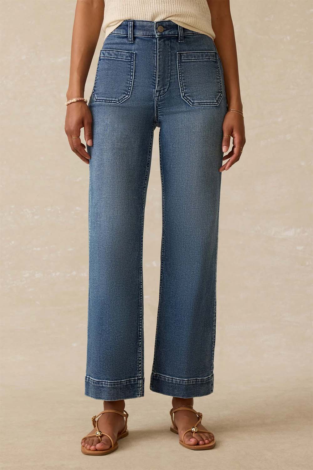 faherty stretch terry ankle pant riveton wash front