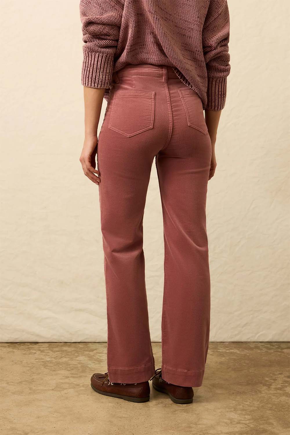 faherty stretch terry cord pant sedona back