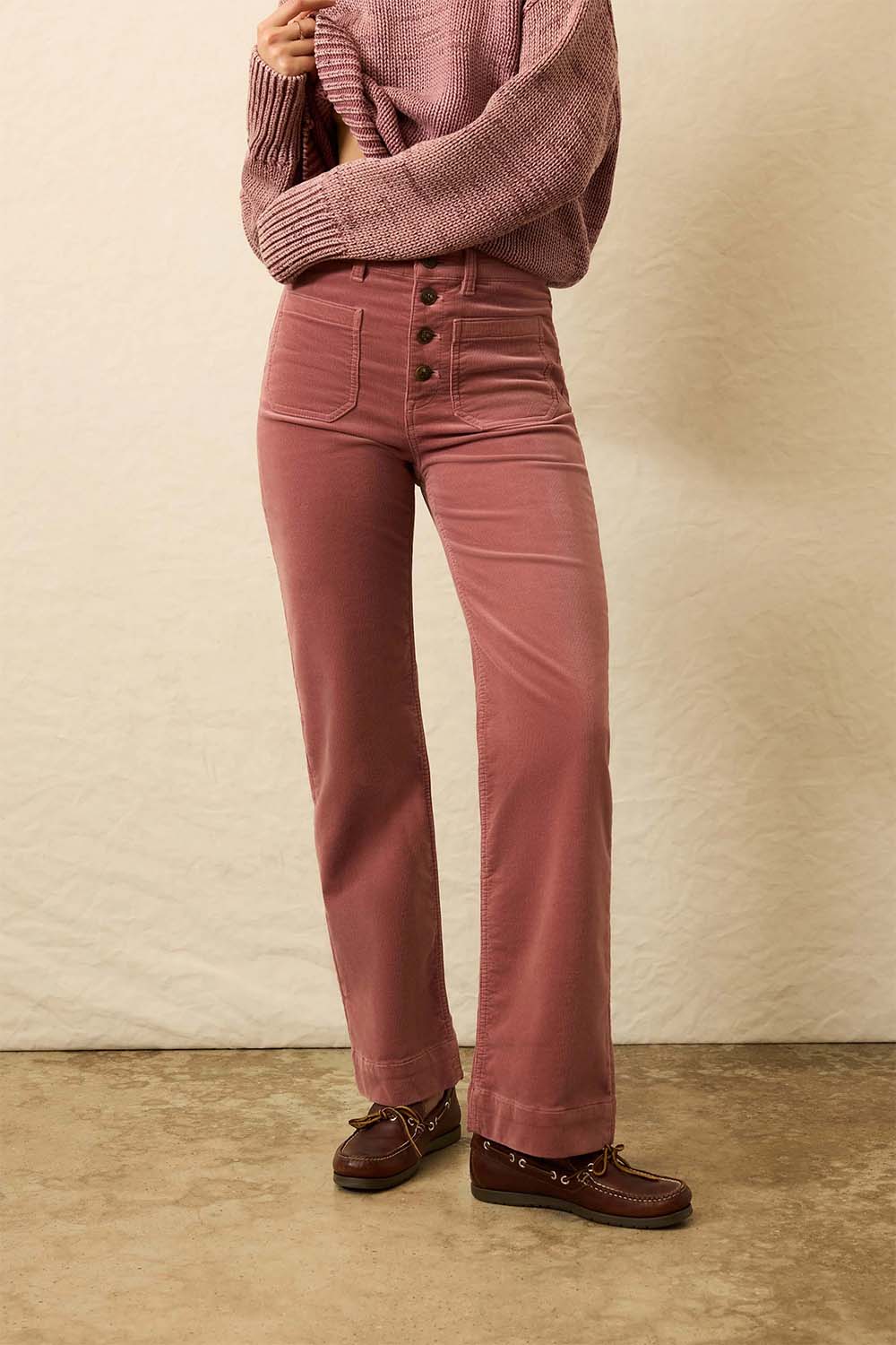 faherty stretch terry cord pant sedona front