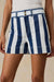 faherty stretch terry sailor short portside stripe front detail