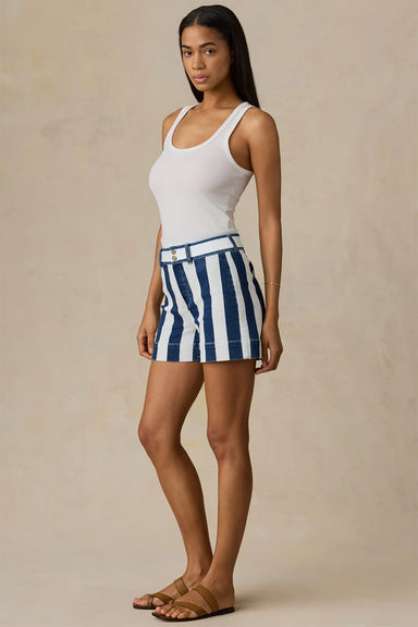 faherty stretch terry sailor short portside stripe side