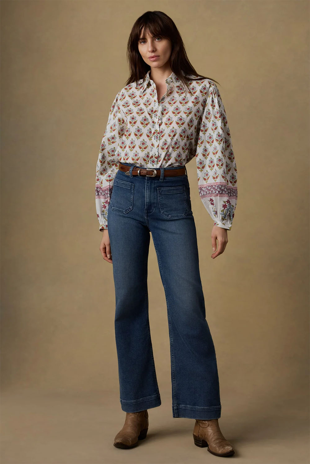 faherty suki blouse antique bouquet
